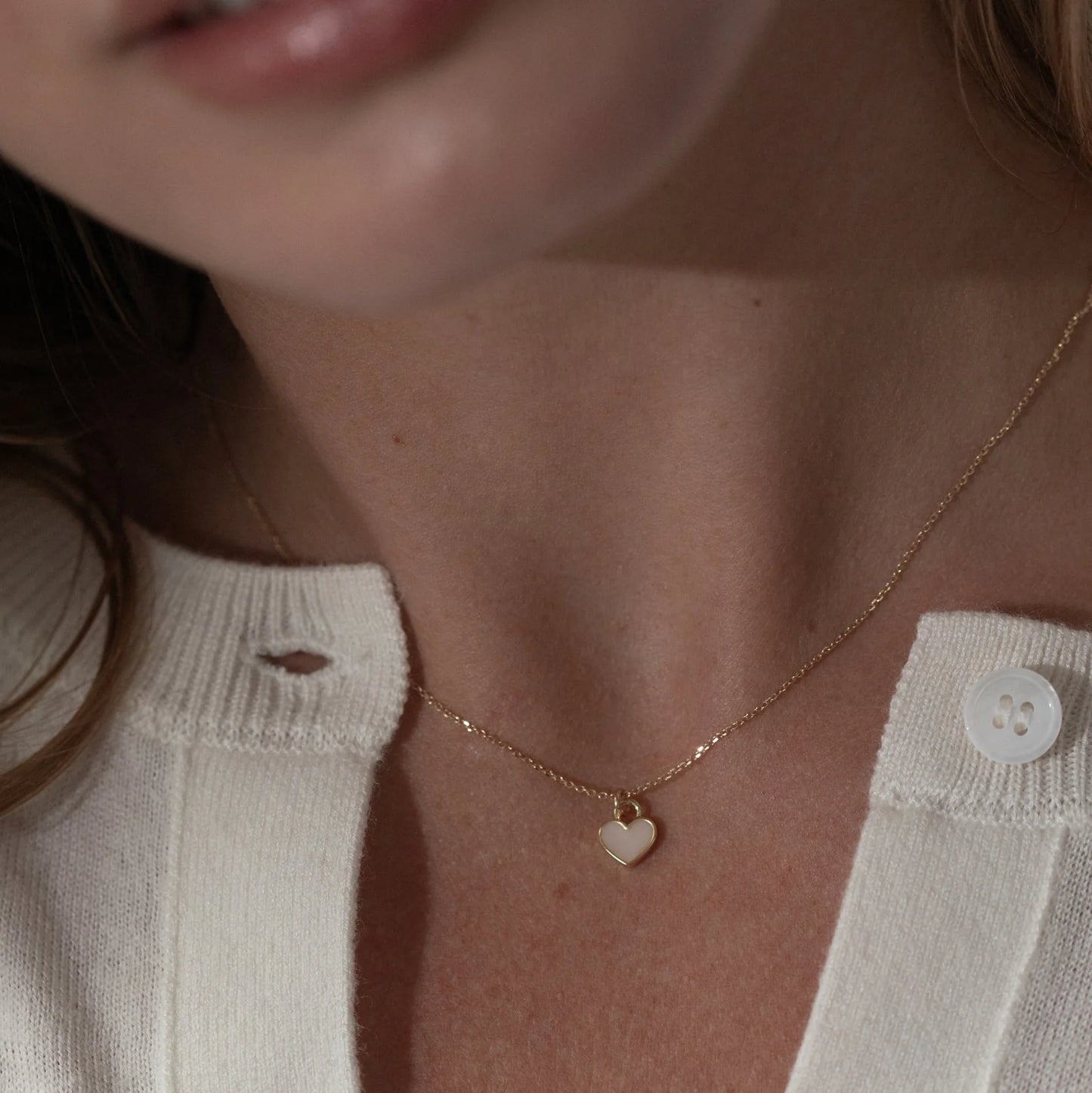 Latte Heart Necklace Gold