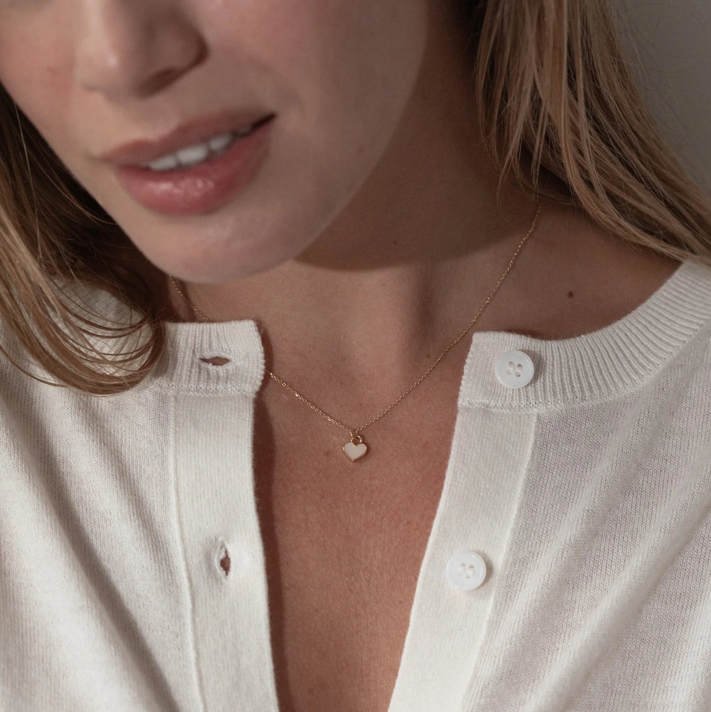 Latte Heart Necklace Gold