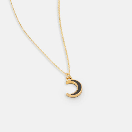 Slate Moon Necklace Gold