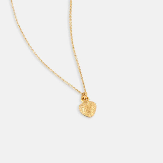 Bubble Heart Necklace Gold