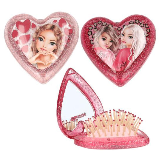 Top Model Folding Heart Hairbrush