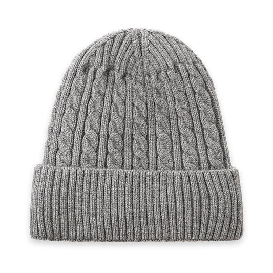 Cable Knit Beanie Grey