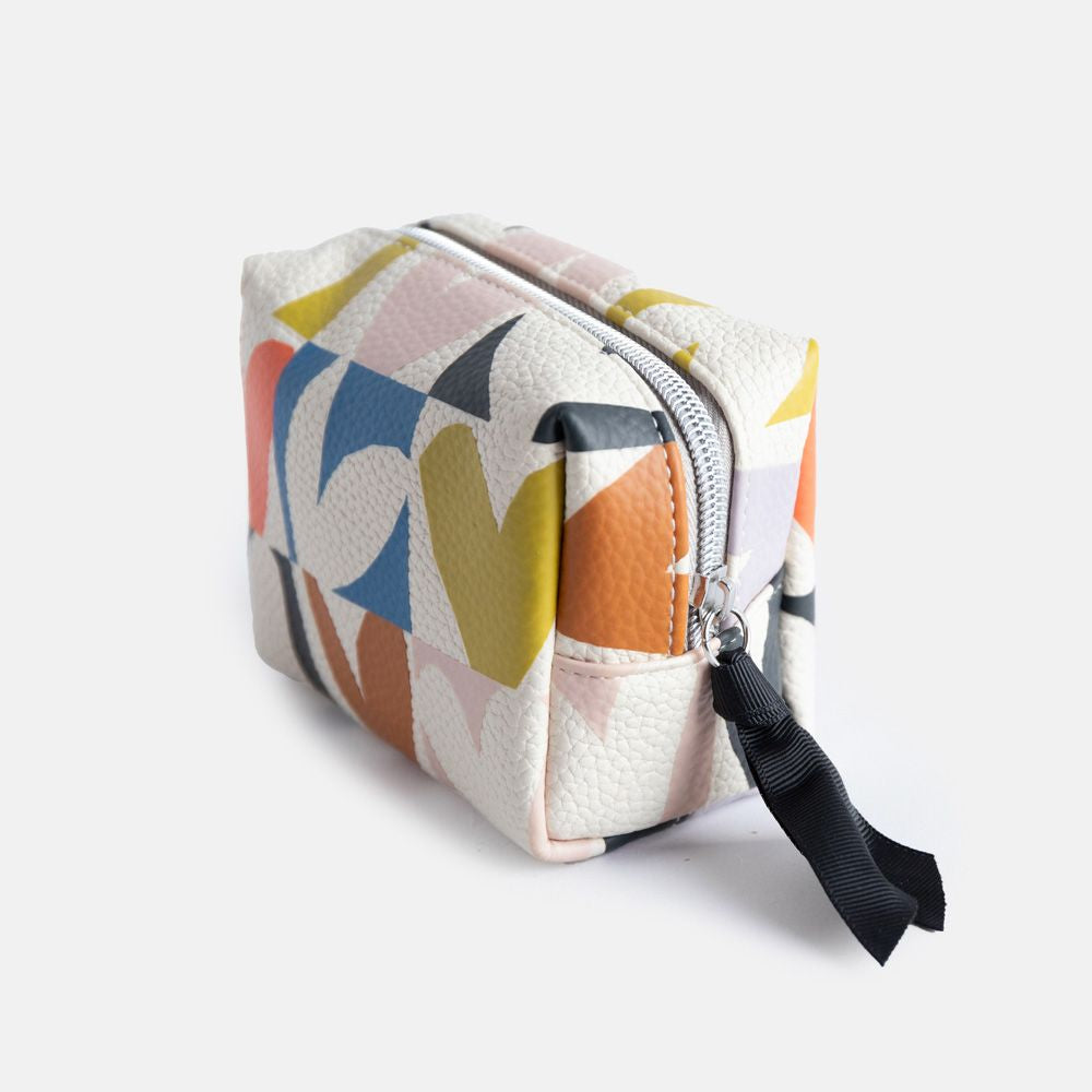 Checkmate Hearts Mini Cube Cosmetic Bag