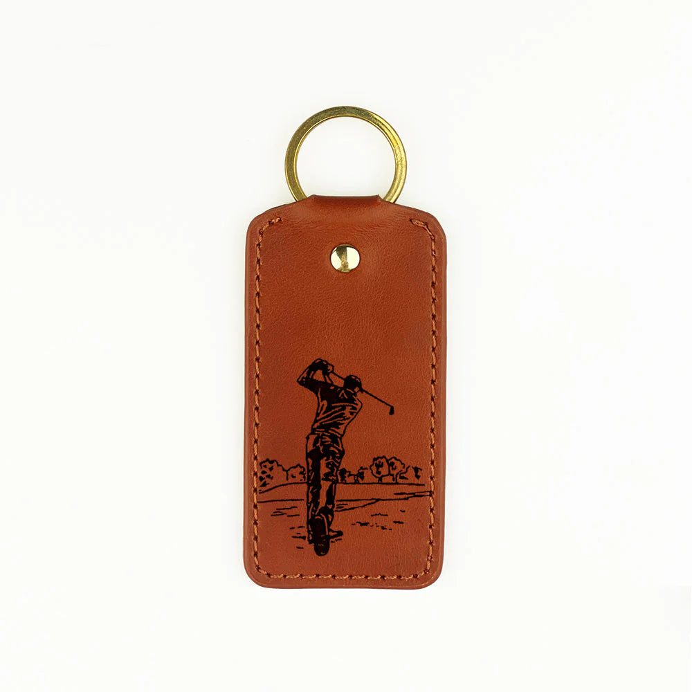 Golf Leather Keyring