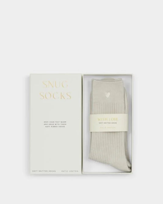 Katie Loxton Gift Boxed Socks Off White