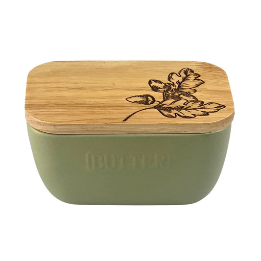 Acorn Sage Green Butter Dish