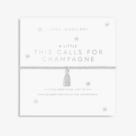 A Little “This Calls For Champagne” Bracelet Silver