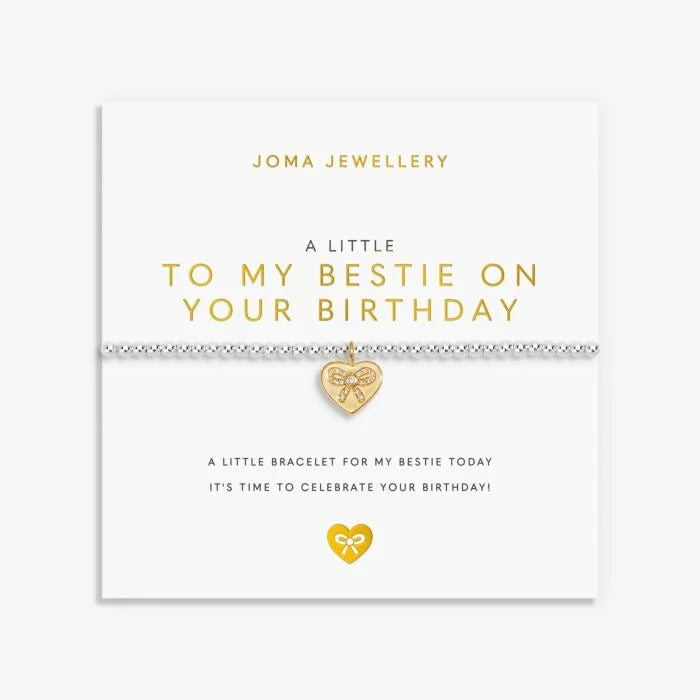 A Little ‘To My Bestie On Your Birthday’ Bracelet Silver & Gold