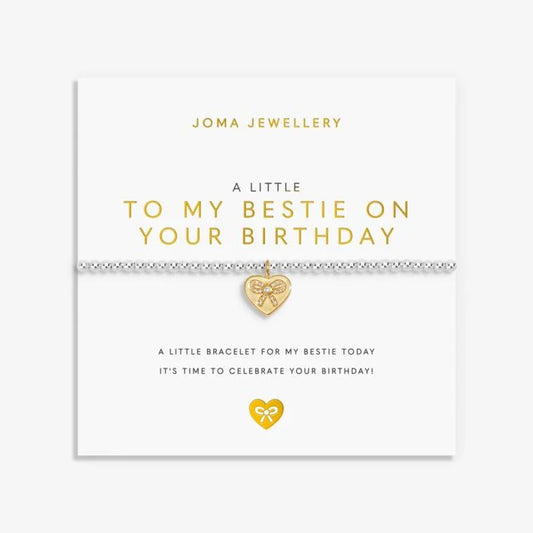 A Little ‘To My Bestie On Your Birthday’ Bracelet Silver & Gold