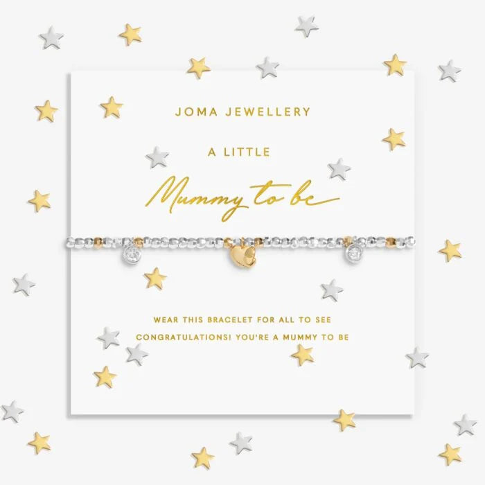 Sparkle Confetti A Little 'Mummy To Be' Bracelet Silver & Gold