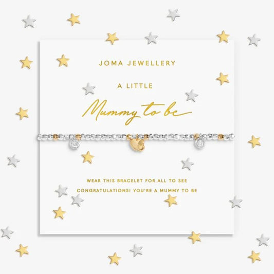 Sparkle Confetti A Little 'Mummy To Be' Bracelet Silver & Gold