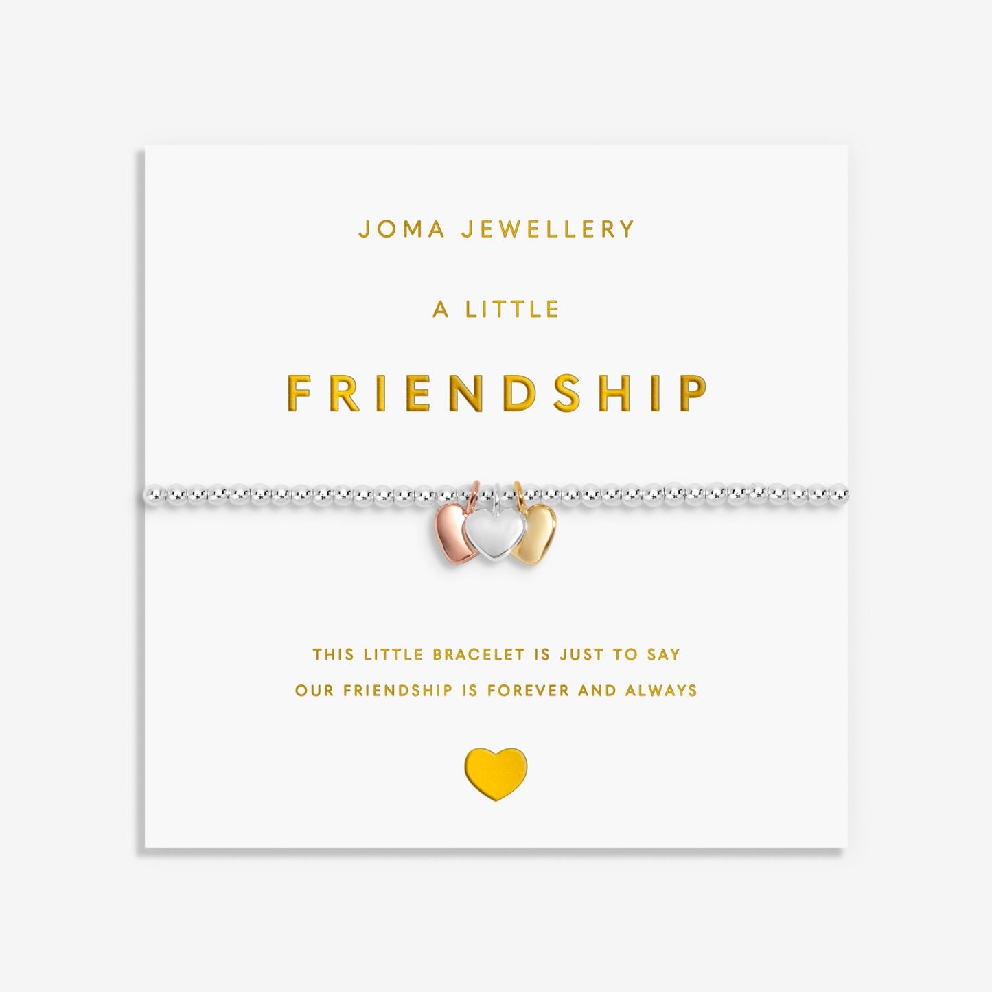 A Little ‘Friendship’ Bracelet Silver, Gold & Rose Gold
