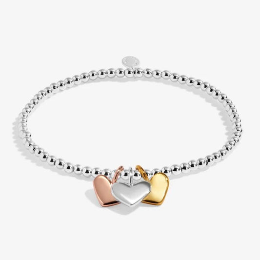 A Little ‘Heart of Gold’ Bracelet Silver, Gold & Rose Gold