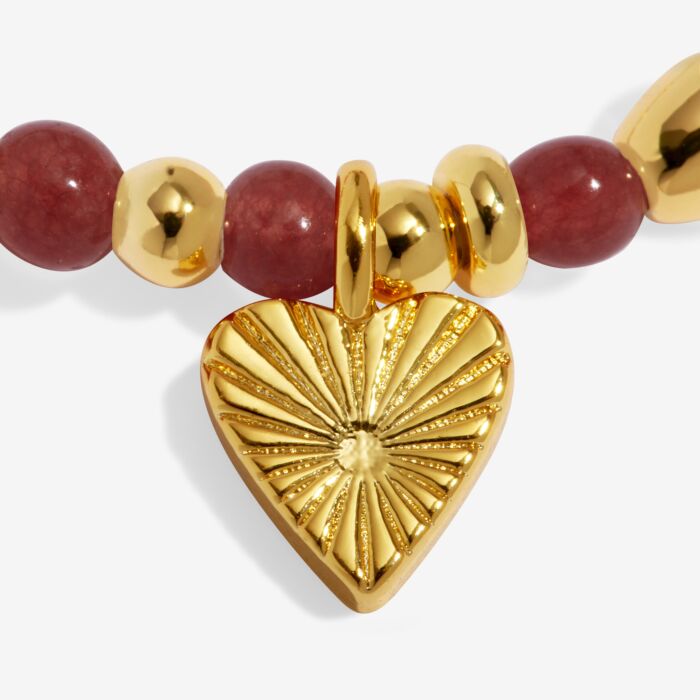 Affirmation Card 'Happiness' Bracelet Gold