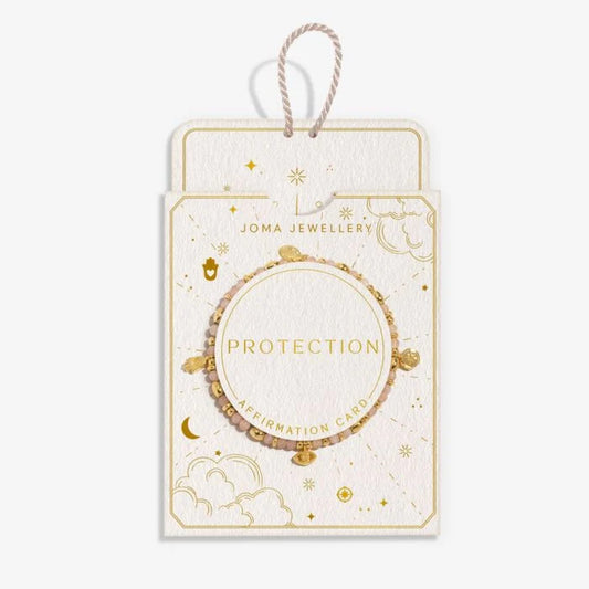Affirmation Card 'Protection' Bracelet Gold