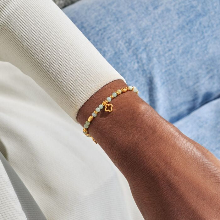 Affirmation Card 'Luck' Bracelet Gold