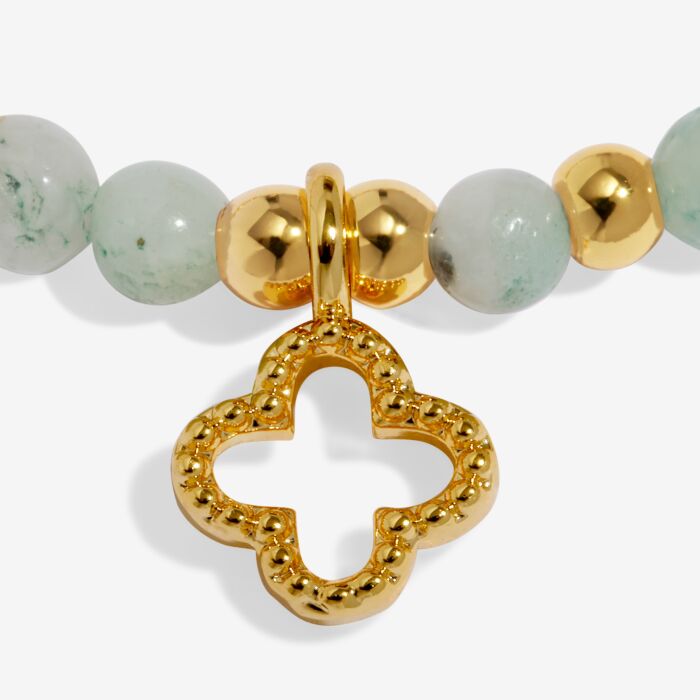 Affirmation Card 'Luck' Bracelet Gold
