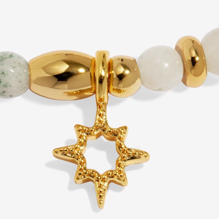 Affirmation Card 'Luck' Bracelet Gold