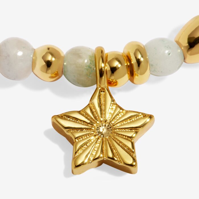 Affirmation Card 'Luck' Bracelet Gold