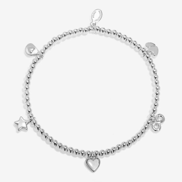 ‘Lovely Friend’ Charm Bracelet Silver