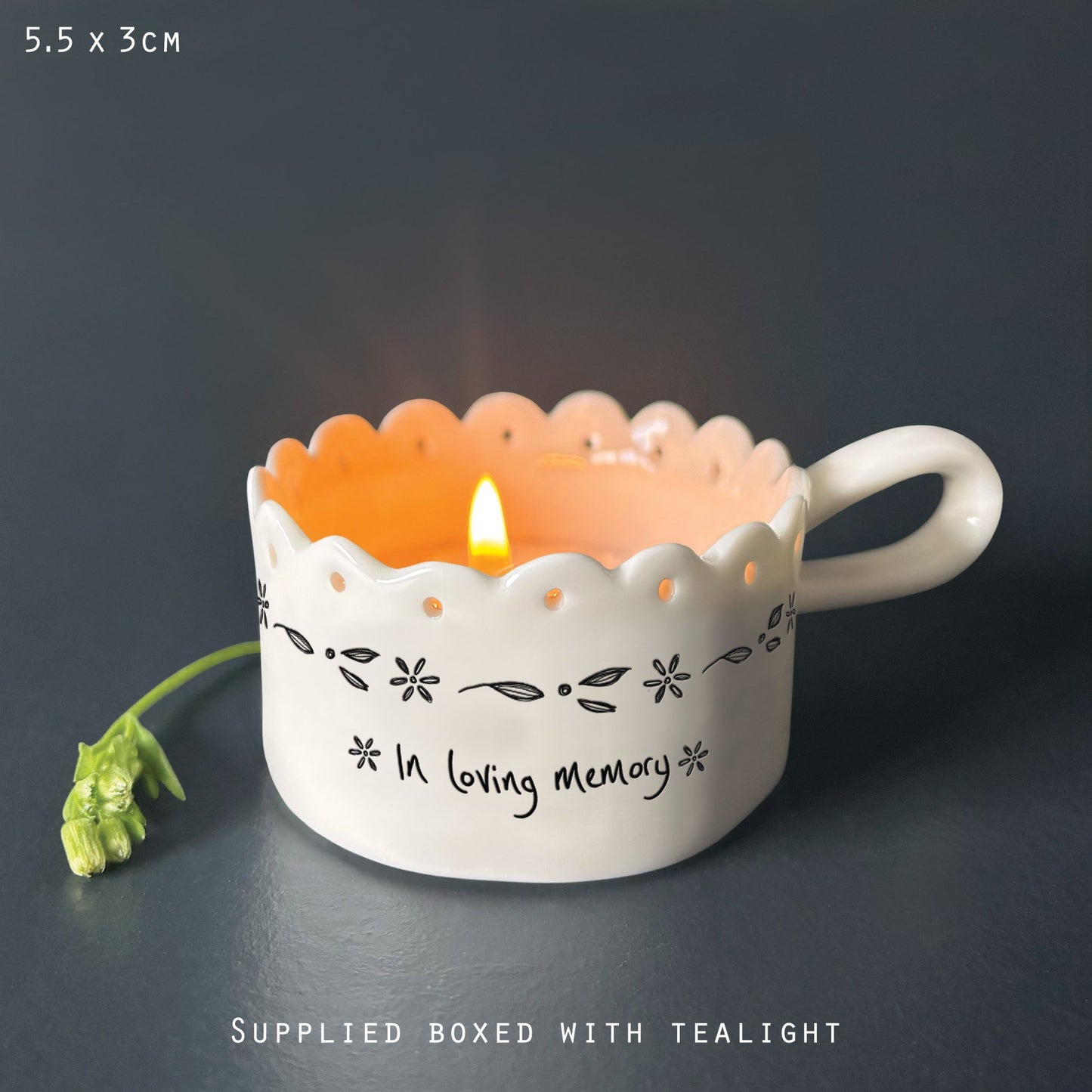 In Loving Memory Boxed Tealight Holder