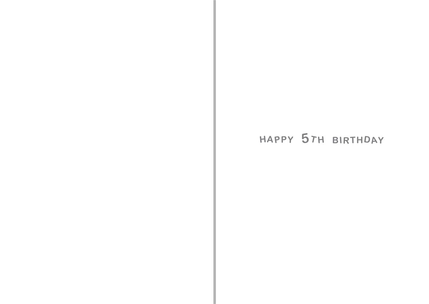 5th Birthday Dog  Greetings Card