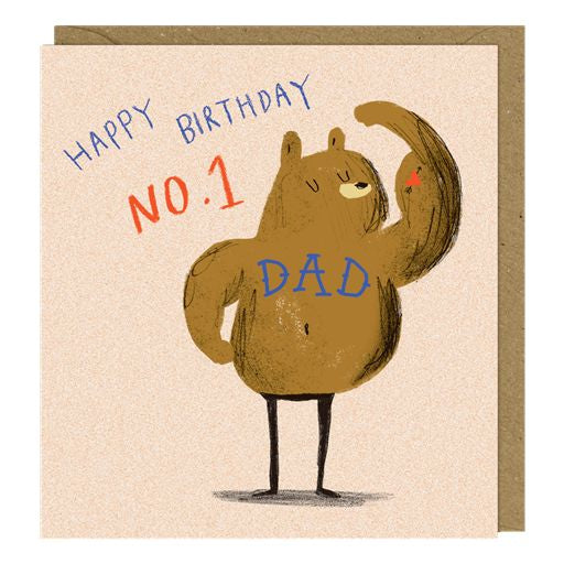 No 1 Dad Birthday Greetings Card