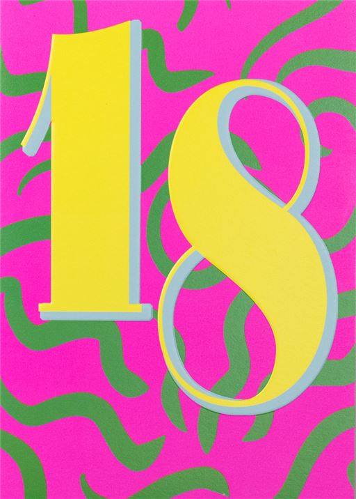 18th Birthday Bright Greetings Card