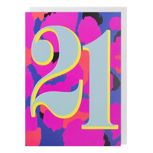 21st Birthday Bright Greetings Card