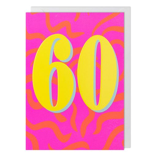 60th Birthday Bright Greetings Card