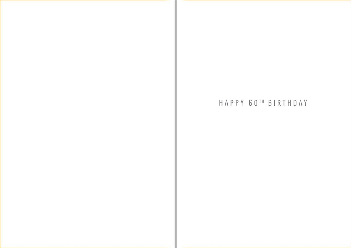 60th Birthday Bright Greetings Card