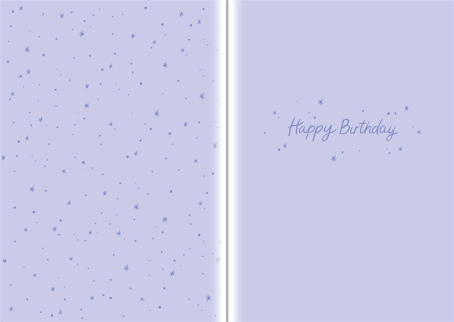 Sun & Flowers Birthday Greetings Card