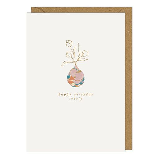 Vase Birthday Greetings Card