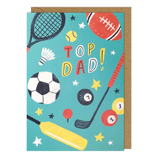 Top Dad Birthday Greetings Card