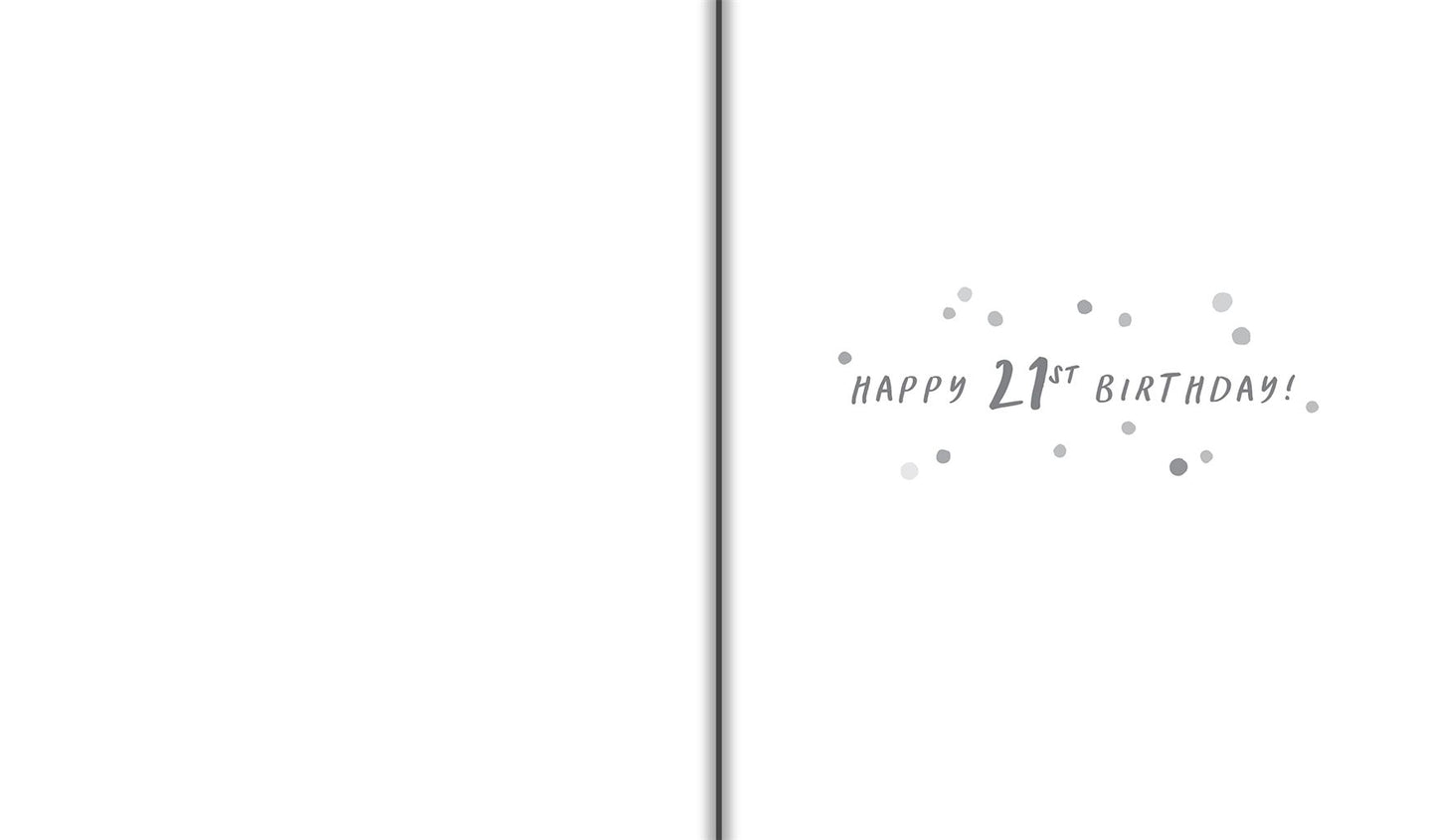 Happy 21st Champagne Greetings Card