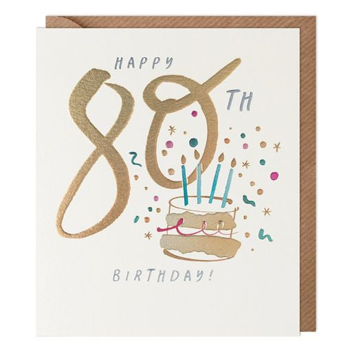 80th Birthday Greetings Card