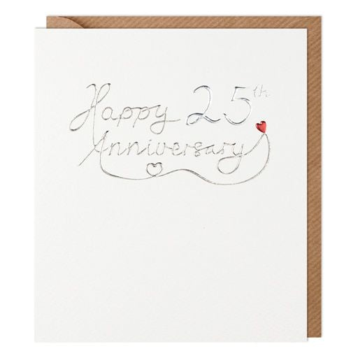 Happy 25th Anniversary Greetings card