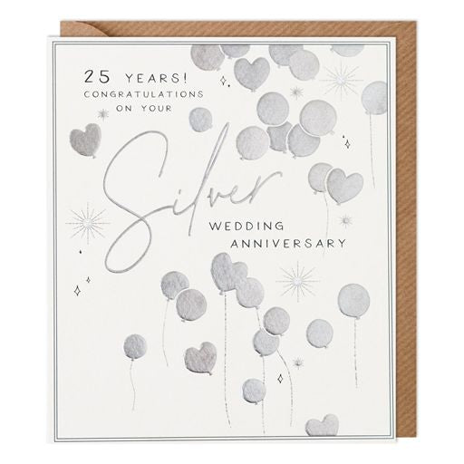 Happy 25th Anniversary Balloon Greetings card
