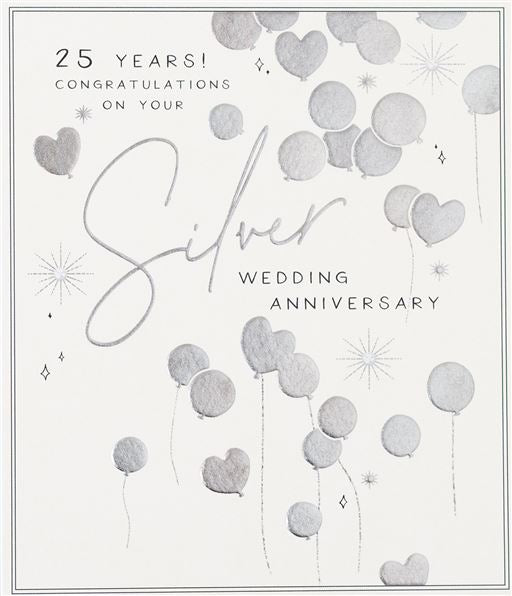 Happy 25th Anniversary Balloon Greetings card