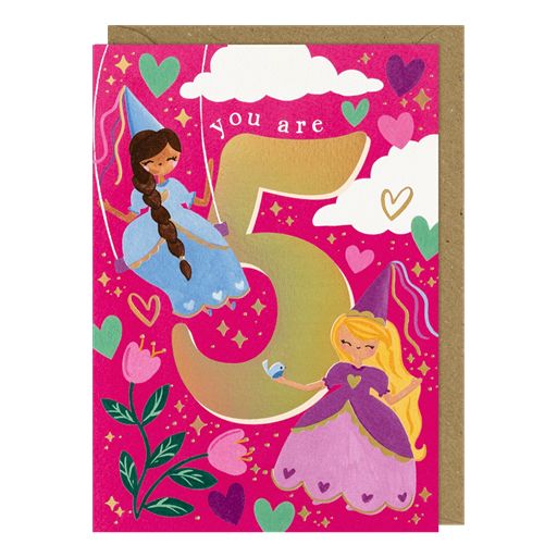 You Are 5 Princess Greetings Card