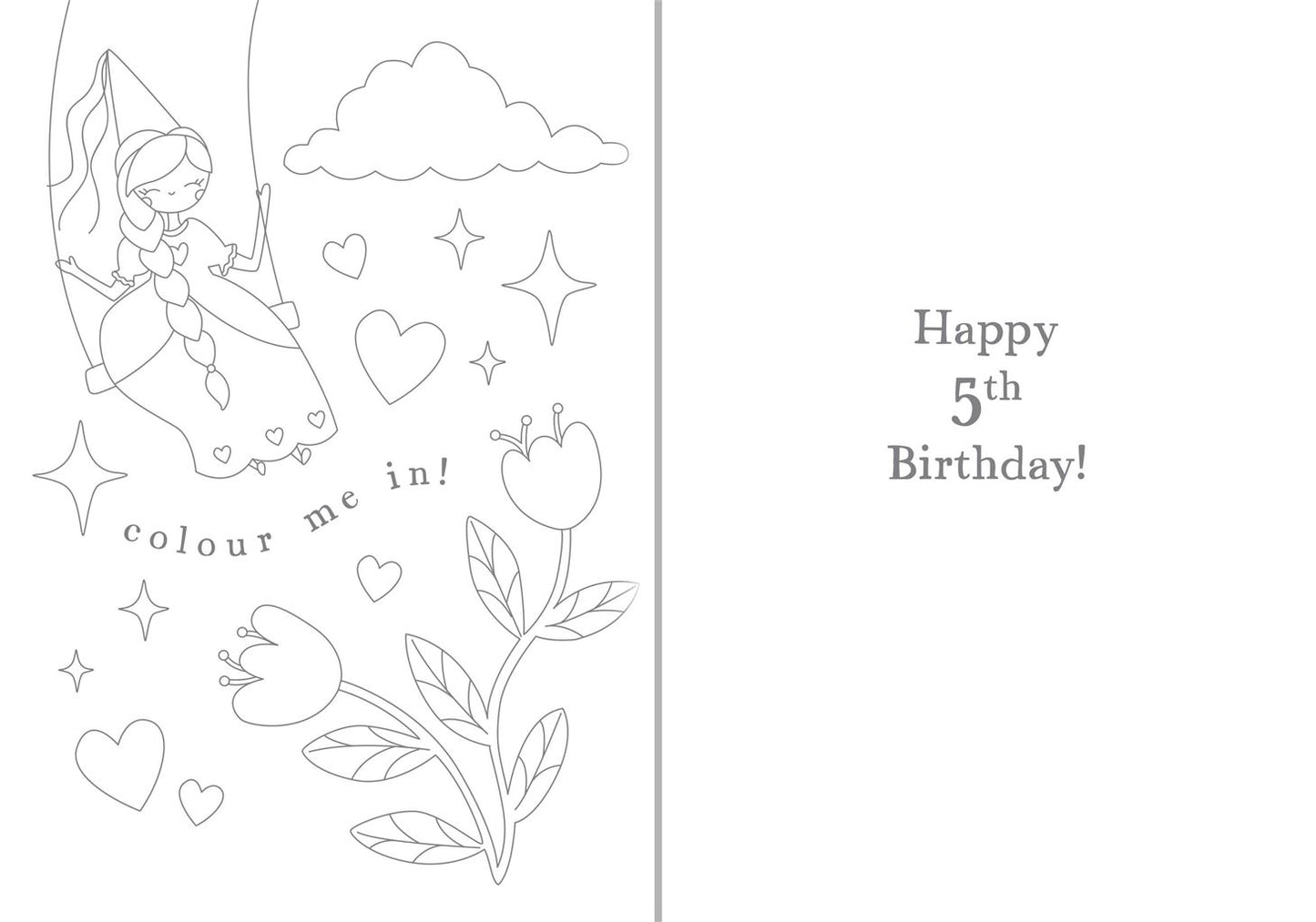 You Are 5 Princess Greetings Card