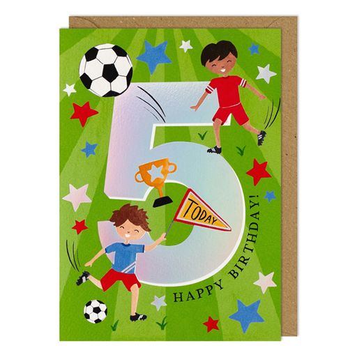 5 Today Football Greetings Card