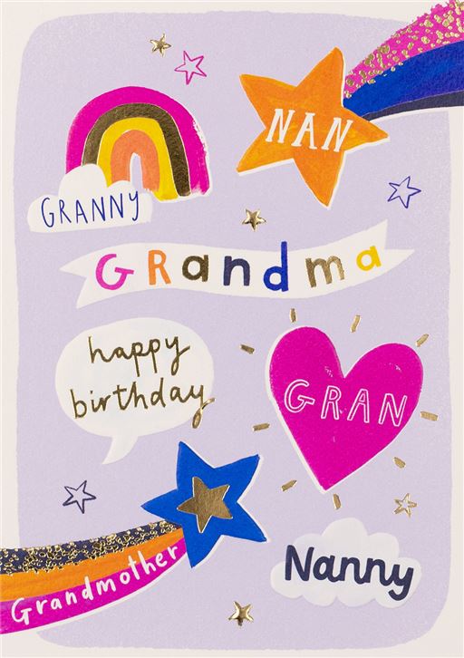 Female Grandparent Gran, Nan, Grandma, Granny, Greetings Card