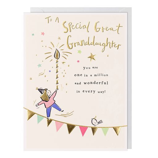 Special Great Granddaughter Greetings Card