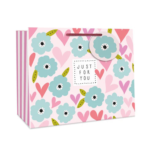 Hearts & Flowers Medium Landscape Gift Bag