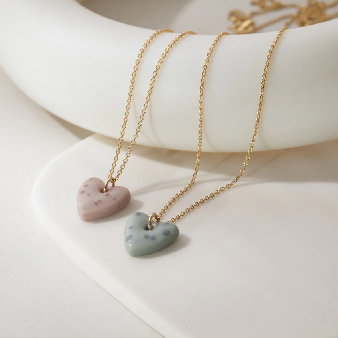 Blush Heart Necklace Necklace Gold