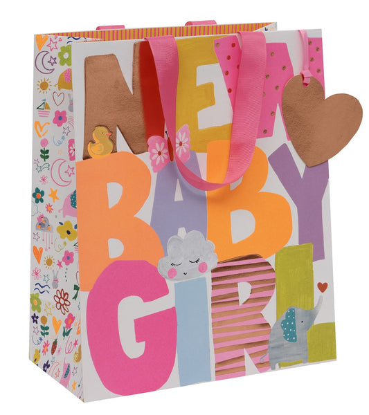 New Baby Girl Large Gift Bag