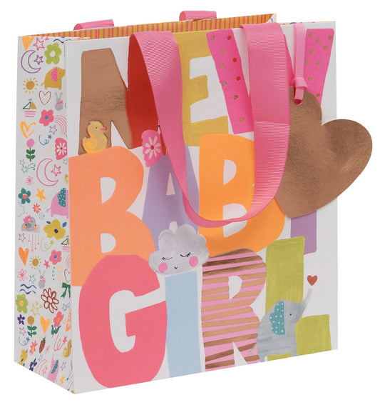 New Baby Girl Medium Gift Bag