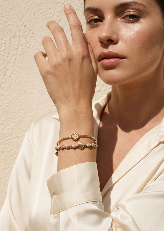 Envy Stretch Beaded Bracelet Gold