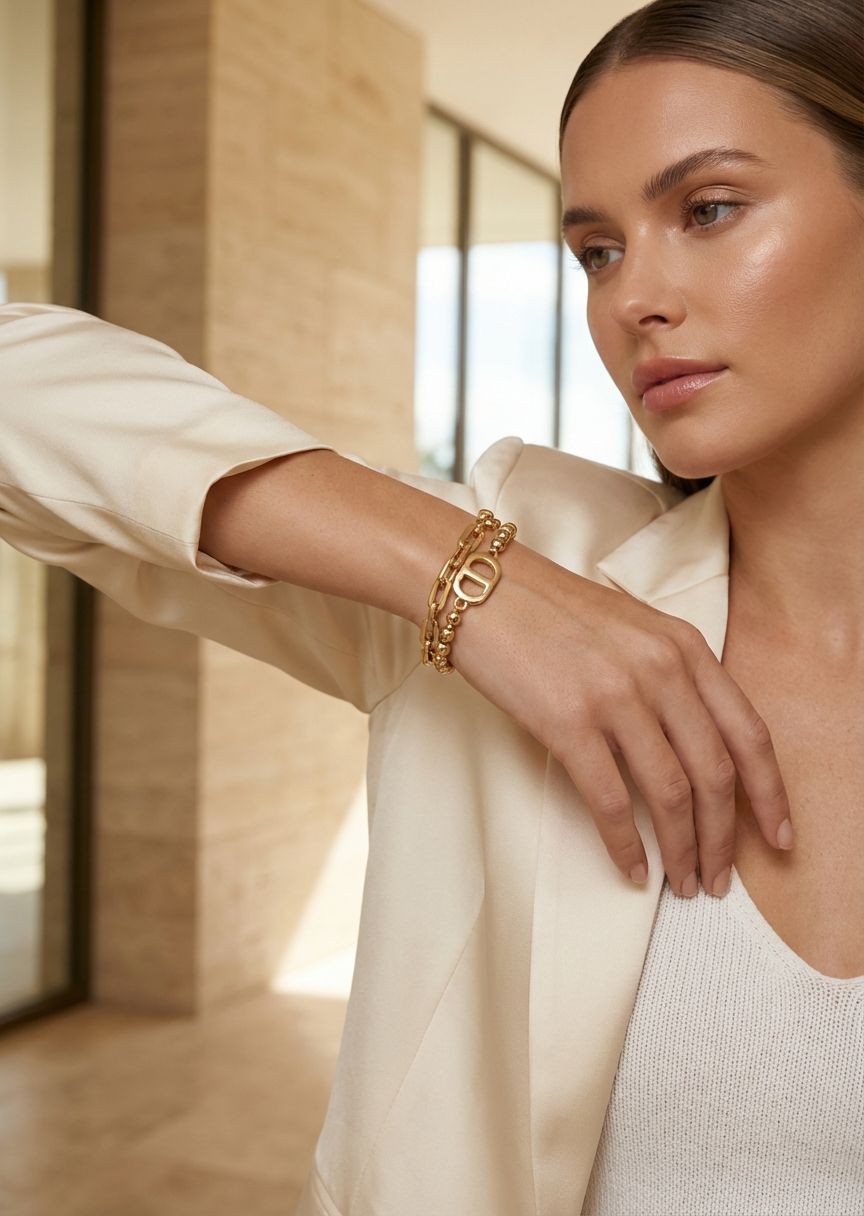 Envy T Bar Bracelet Gold